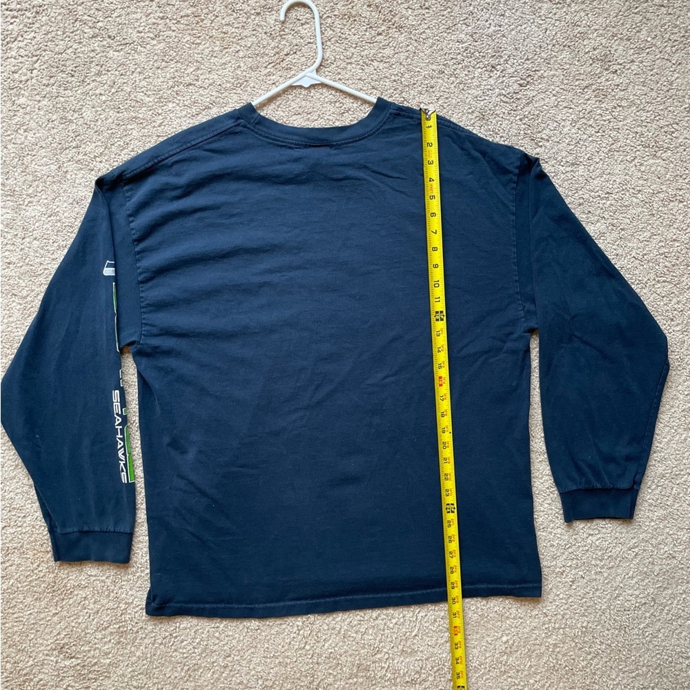 Seahawks Long Sleeve T-Shirt 2XL Navy NFL Team Apparel Seattle - Picture 5 of 6